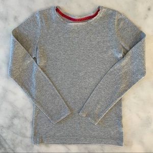 Boden Long Sleeve Top . Gray. 11-12